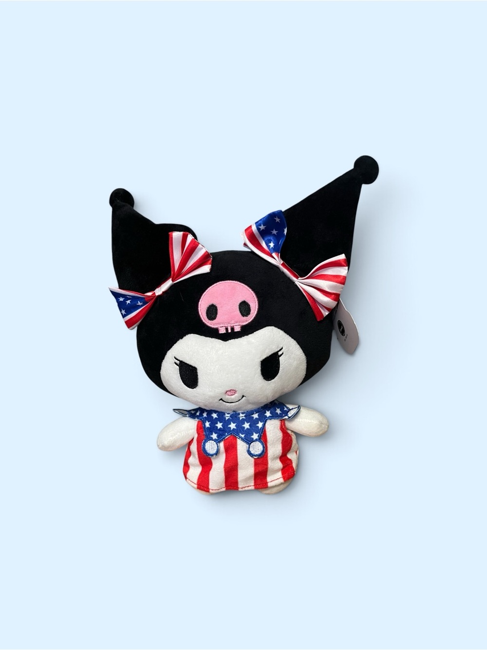 Sanrio Kuromi Plush - Black with Red, White & Blue Outfit